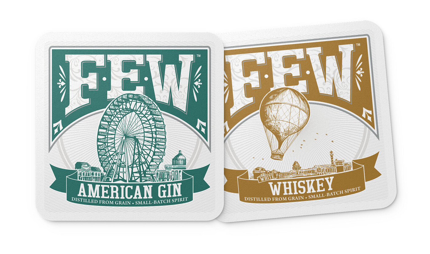 Few Spirits Whiskey and Gin Packaging Design - GOGO Galactic