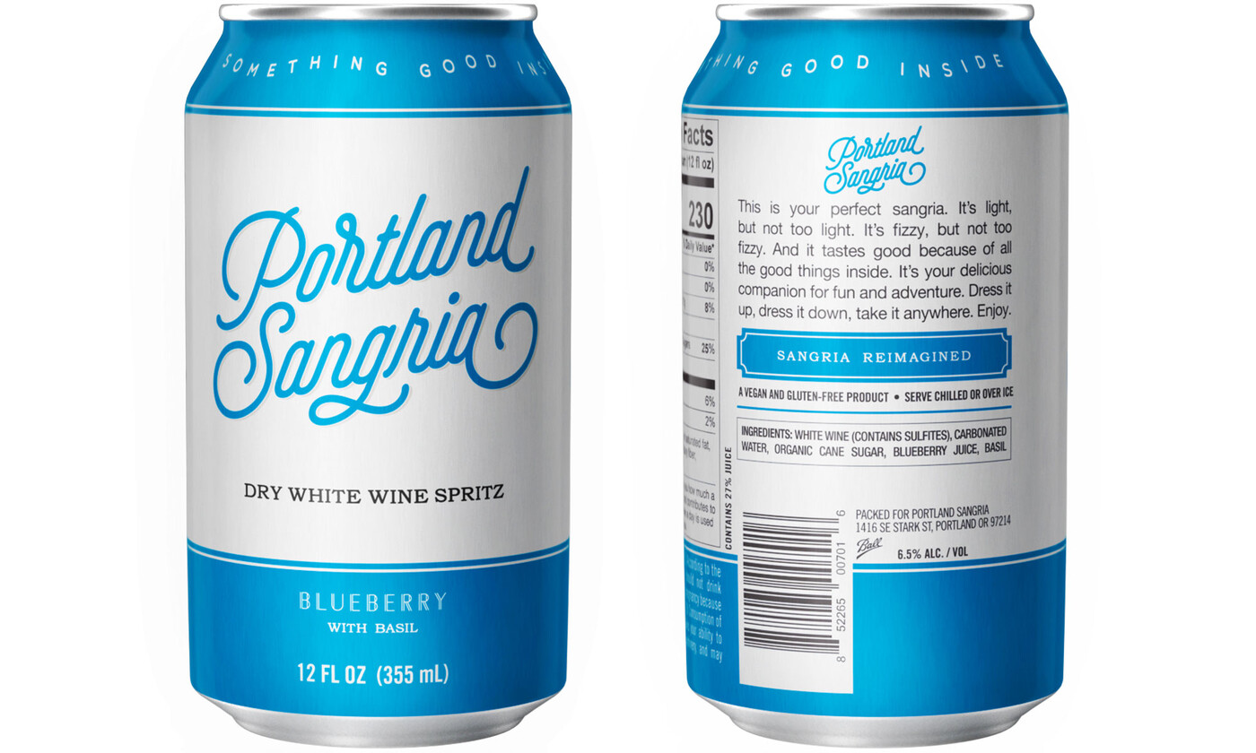 Portland Sangria Blueberry packaging photography, art direction by GOGO Brand Studio