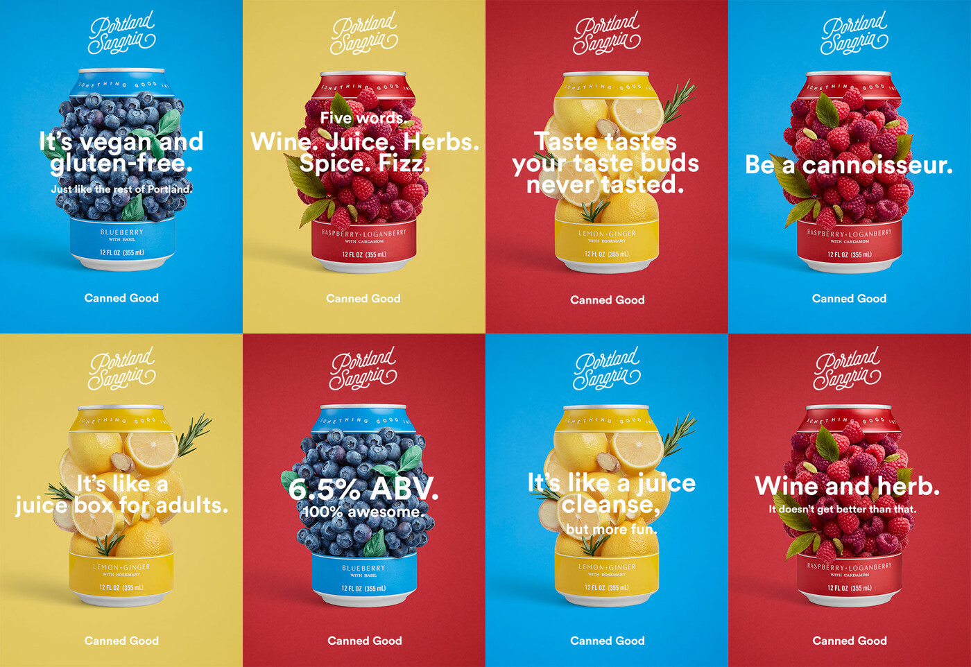 Portland Sangria product photography and advertsing campaign by GOGO Brand Studio