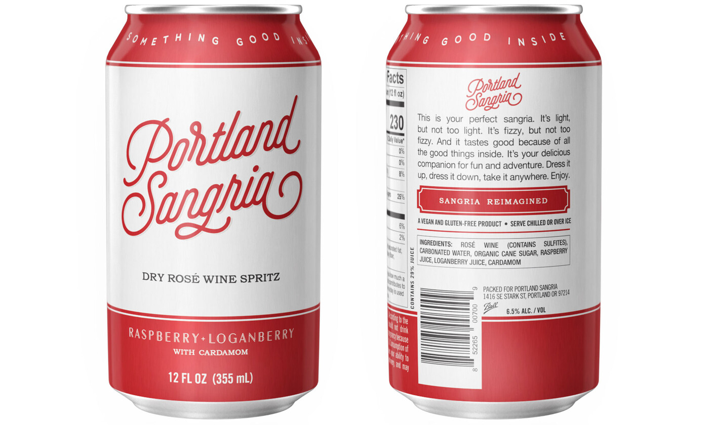 Portland Sangria Dry Rose packaing CGI photgraphy by GOGO Studio