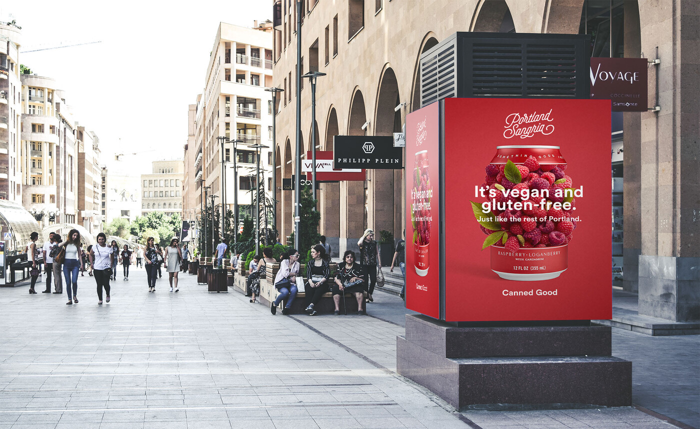 Portland Sangria outdoor advertsing by GOGO Agency