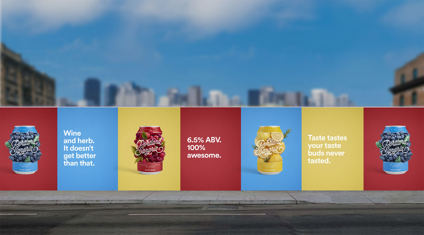 GOGO Brand Studio urban wall posters for Portland Sangria