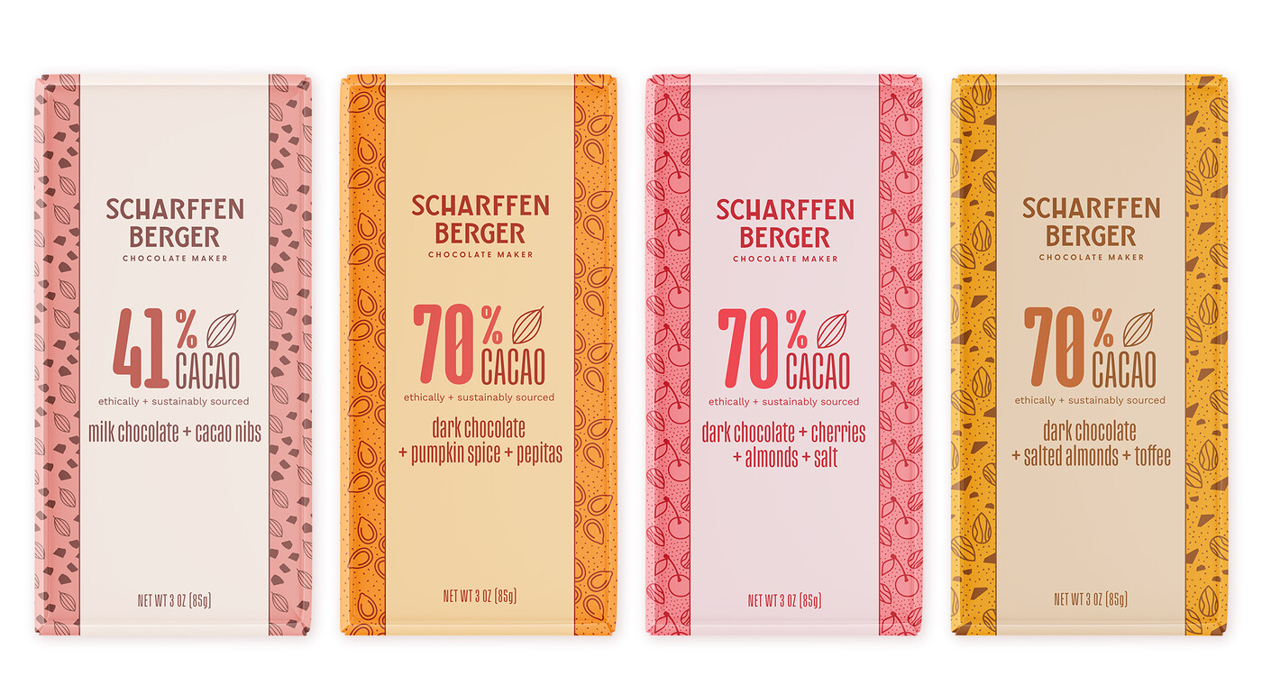 Choclate bar packaging design by Lawrence Neisler of GOGO Studio.
