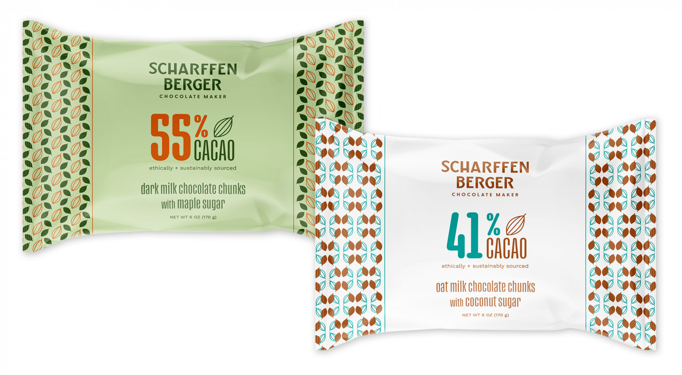 GOGO Galactic baking chocolate packaging for Scharffen Berger Chocolate Maker.