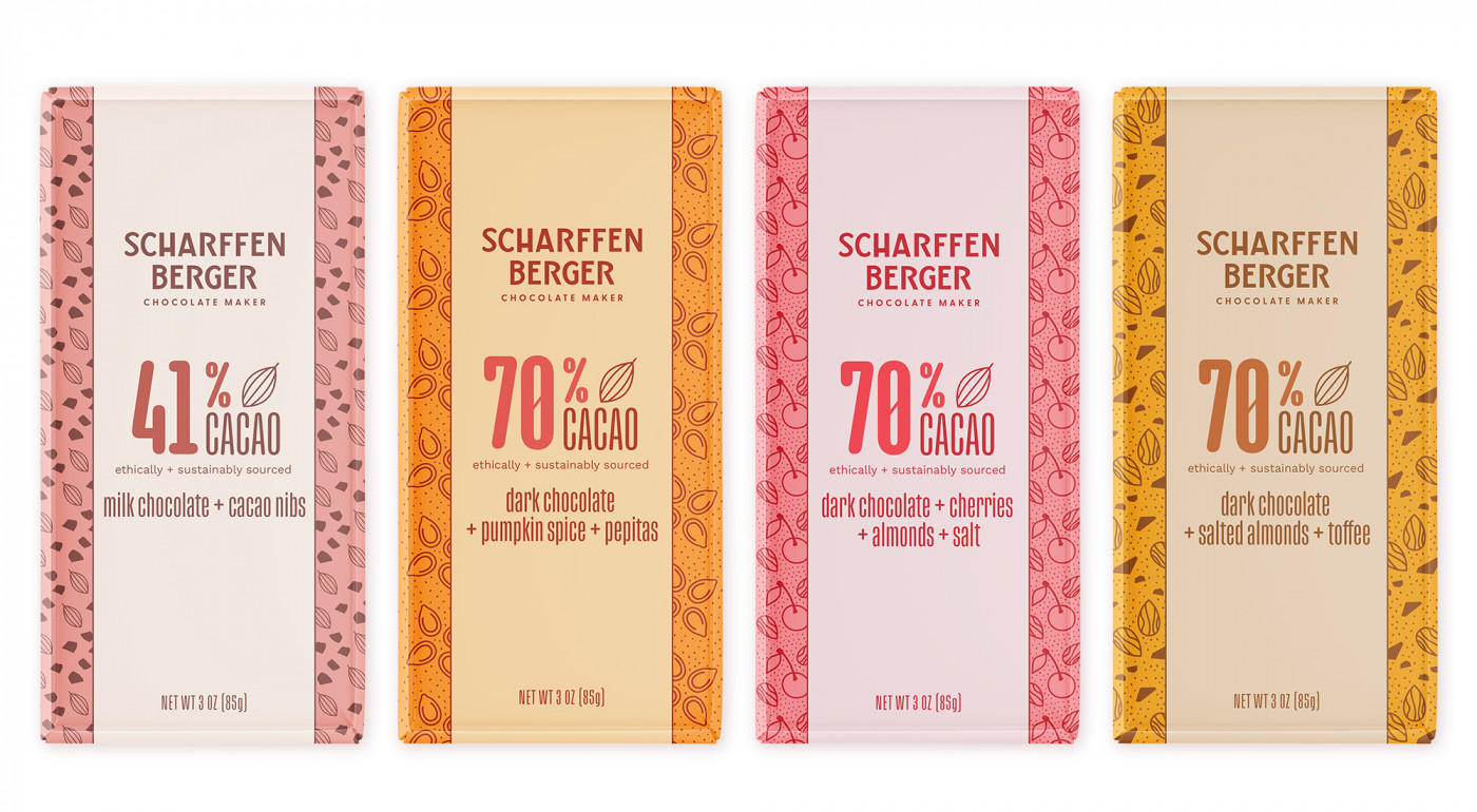 Choclate bar packaging design by Lawrence Neisler of GOGO Studio.