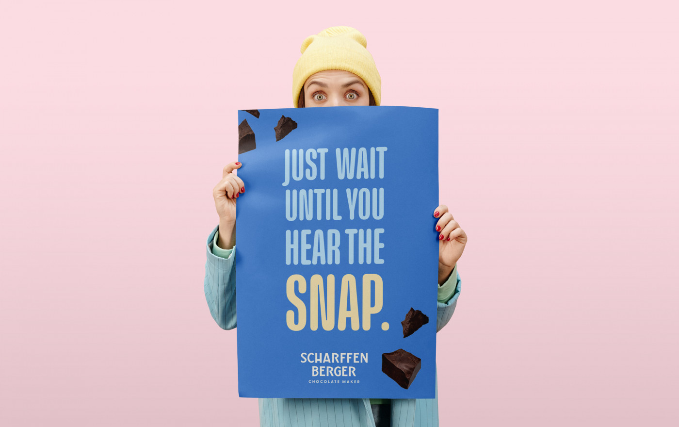 Advertsing poster for Scharffen Berger Chocolate Maker by GOGO Design.