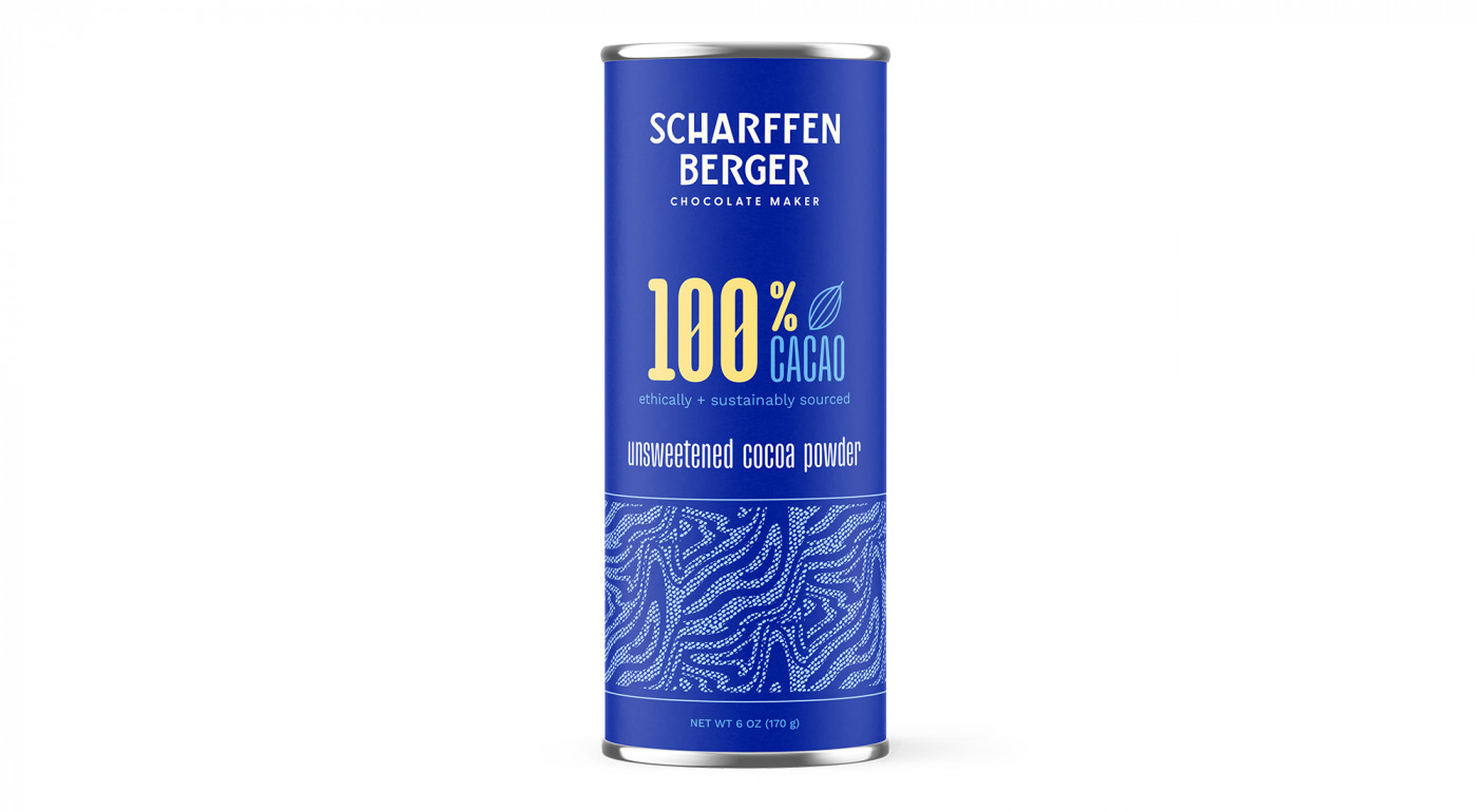 New Cocoa Powder packaging by GOGO for Scharffen Berger Chocolate Maker