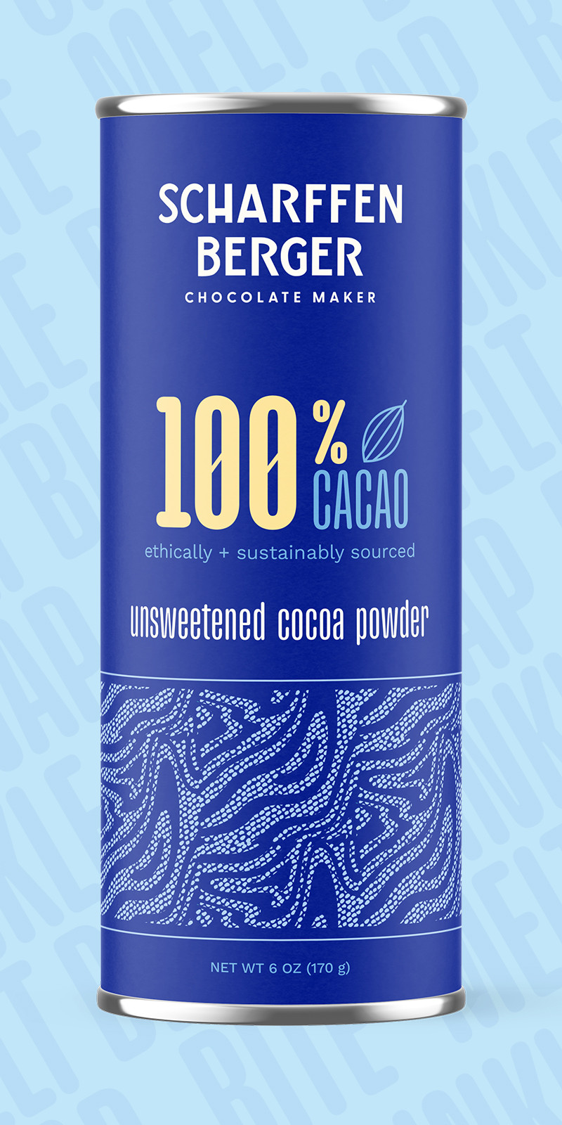 Scharffen Berger Unsweetened Cocoa Powder packaging by GOGO Brand Studio