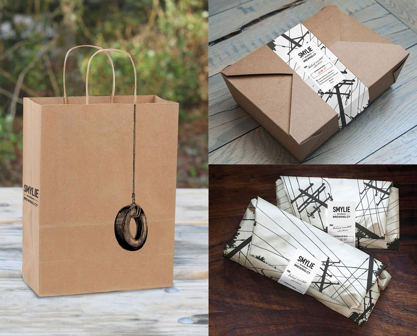 Smylie Brothers Brewing Co. carry out and to go packaging design by GOGO Galactic
